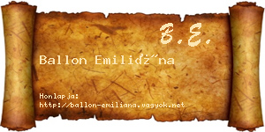 Ballon Emiliána névjegykártya